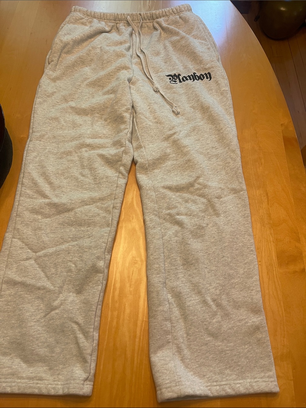 PLAYBOY by PACSUN Light Gray Logo Sweatpants